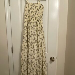 TALULAH Cream and Black Floral Maxi Dress